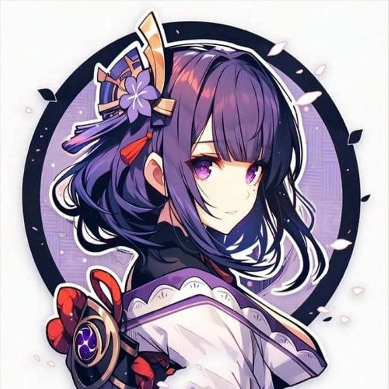 Tổng hợp bộ raiden shogun chibi stickers