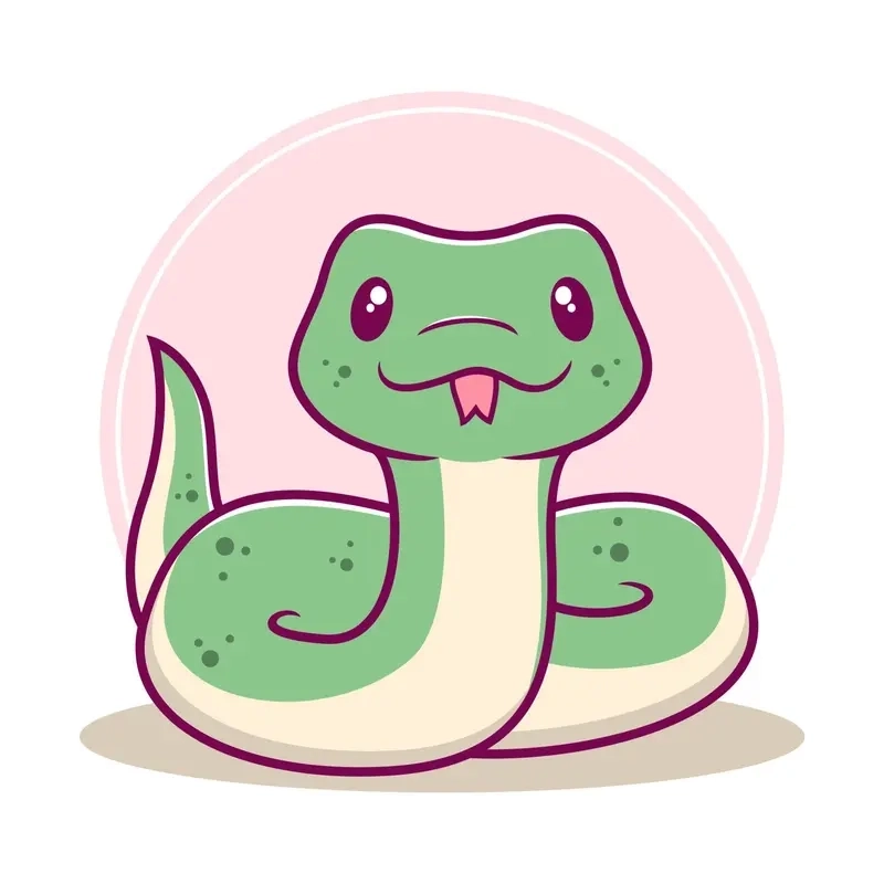 Thử ngay cách vẽ rắn chibi cute siêu đáng yêu