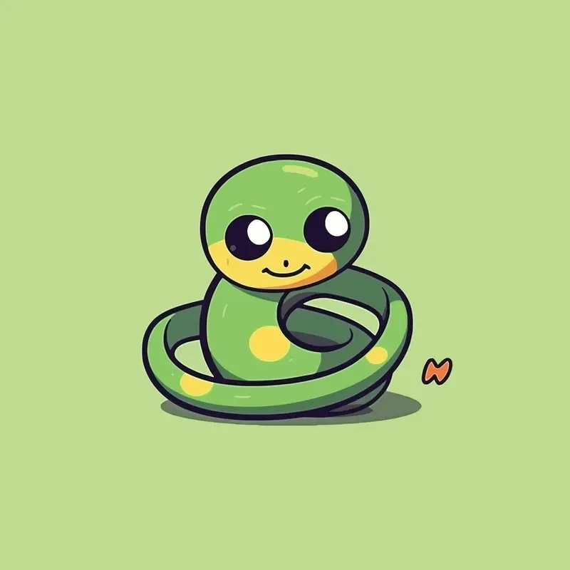 Tuyển chọn mẫu snake rắn chibi cute siêu yêu