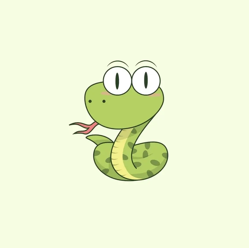 Bộ sưu tập hình vẽ con rắn chibi độc đáo