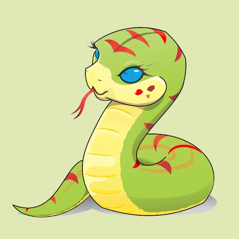 Cùng đón năm mới với con rắn chibi tết