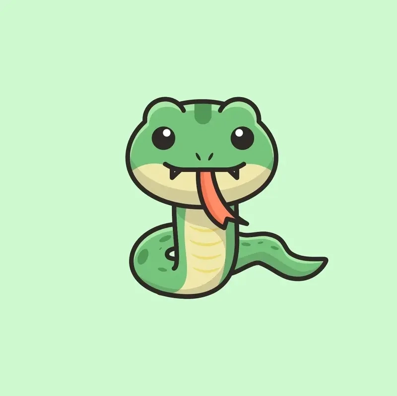 Đón chào năm mới với rắn chibi cute 2025