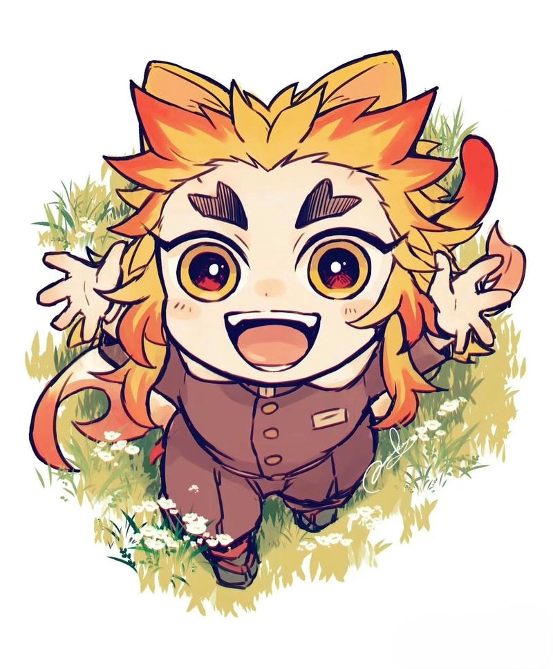 Học ngay cách vẽ rengoku chibi siêu dễ