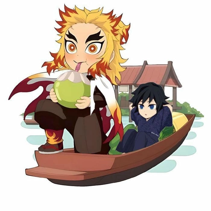 Ngắm nhìn kimetsu no yaiba rengoku chibi tuyệt đẹp