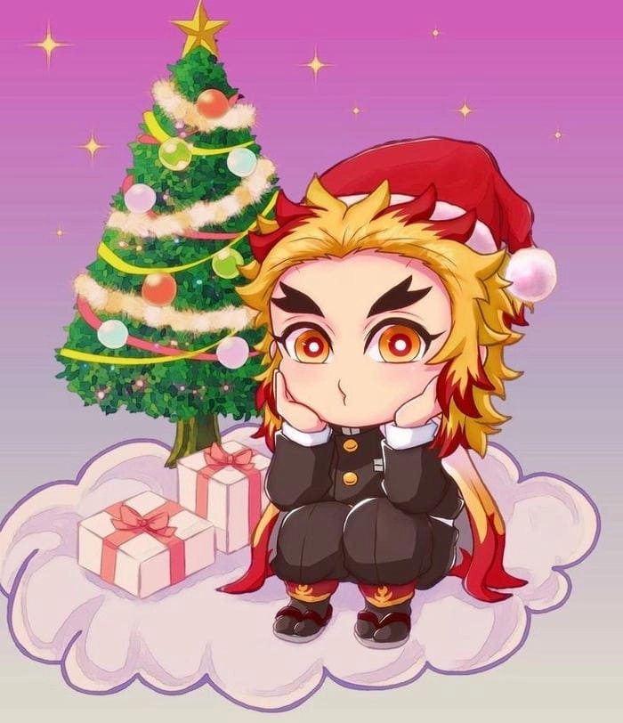 Ngắm ảnh rengoku chibi eating siêu dễ thương