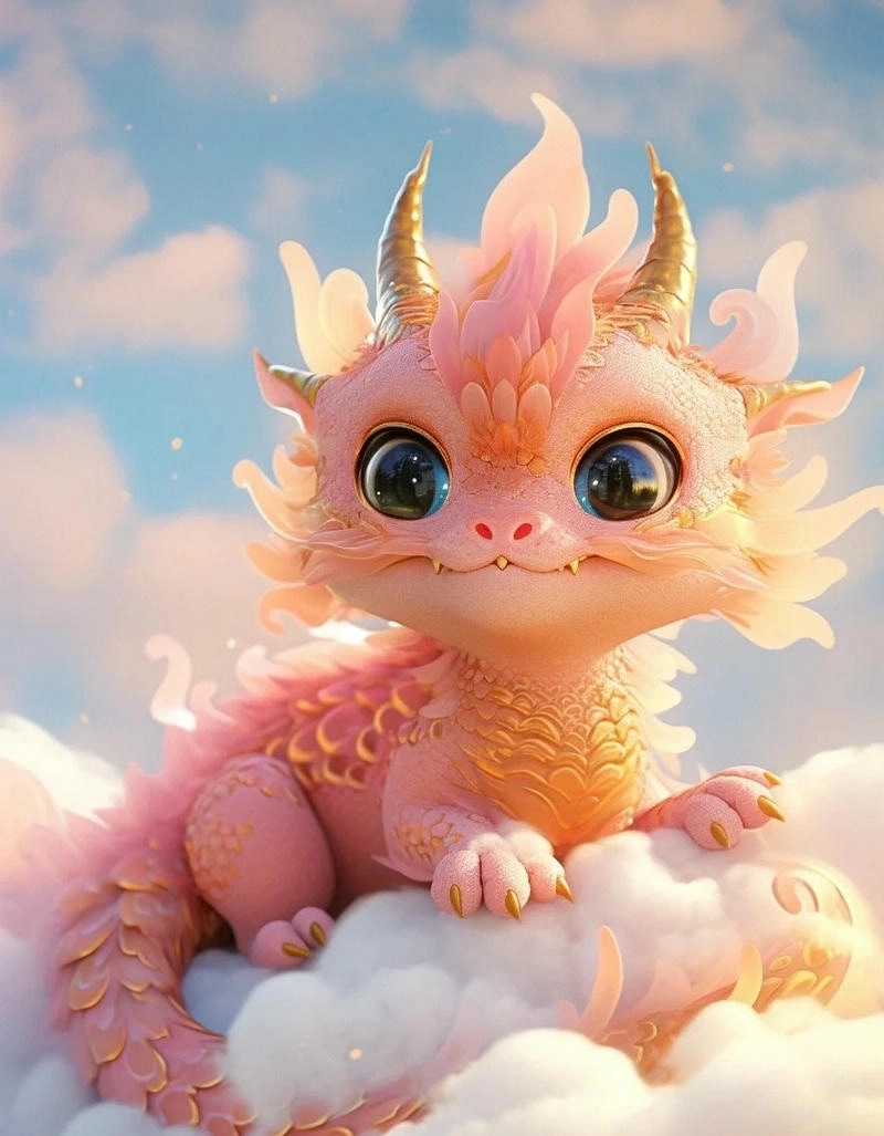 Ngắm nhìn hình vẽ con rồng chibi cực đẹp