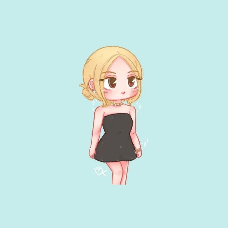 Ngắm nhìn bộ ảnh jennie black pink chibi dễ thương