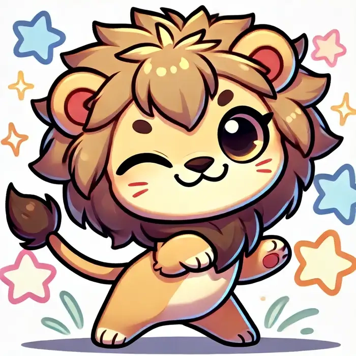 Xem ngay bộ ảnh hình con sư tử chibi