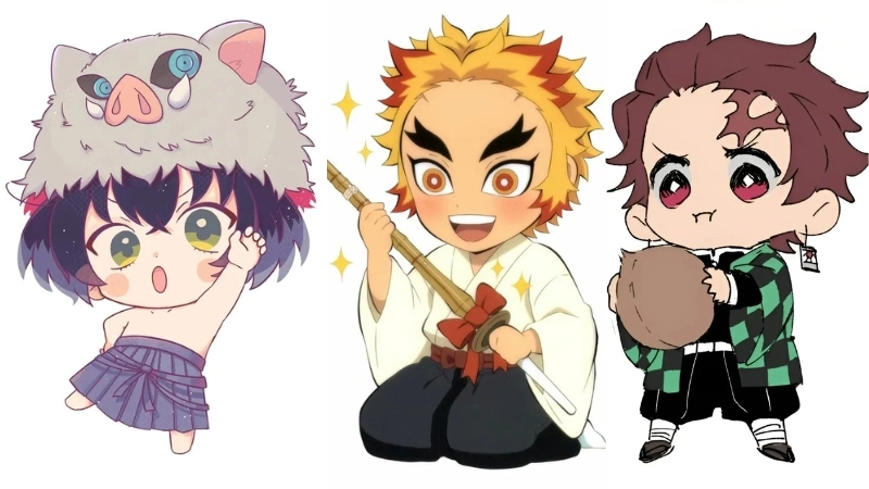 Tuyển tập ảnh thanh gươm diệt quỷ chibi cực dễ thương