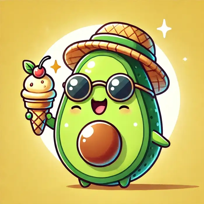 Làm mới điện thoại với hình nền trái bơ chibi