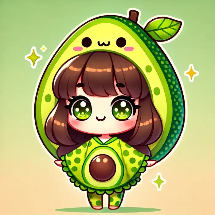 Tổng hợp hình siêu cute chibi quả bơ