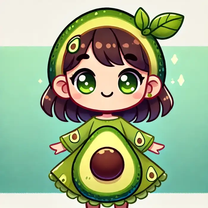 Bộ ảnh đáng yêu hình bơ chibi