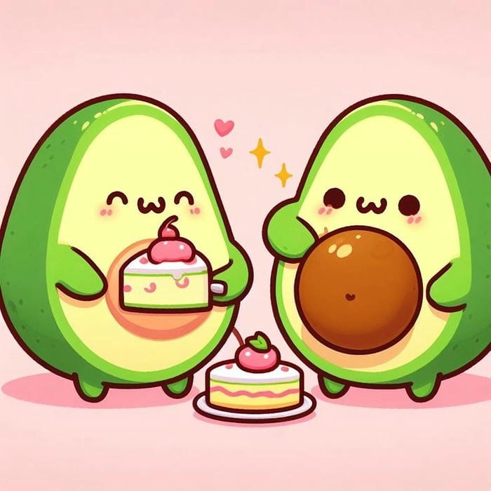 Hình quả bơ đáng yêu quả bơ cute