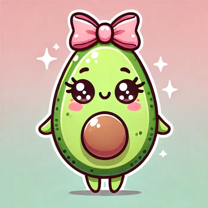 Tuyển tập hình quả bơ hoạt hình cute