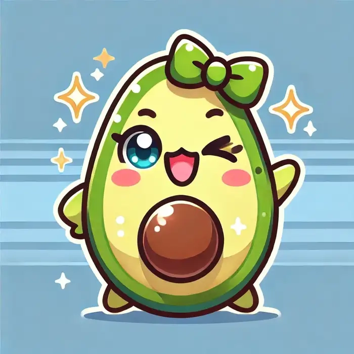 Tham khảo ngay ảnh quả bơ chibi