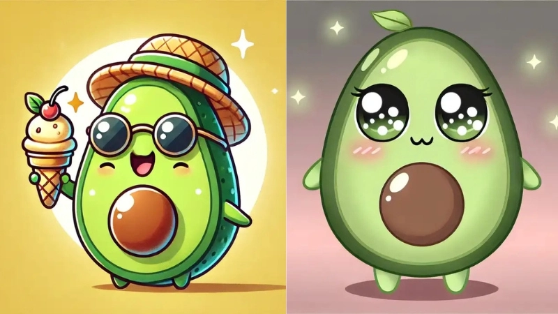 Thế nào là ảnh trái bơ chibi?