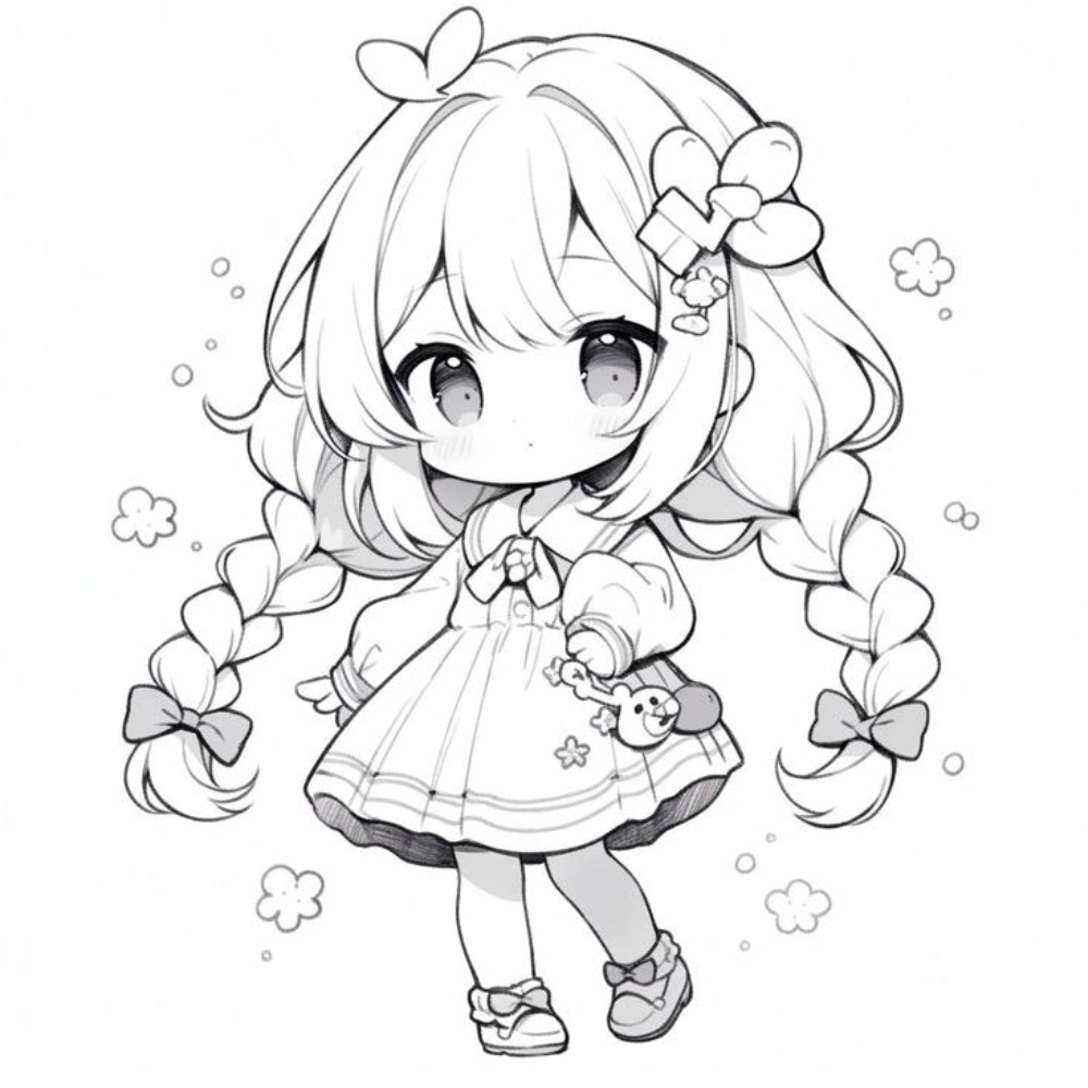 Tìm cảm hứng từ ảnh anime nữ chibi cute dễ vẽ
