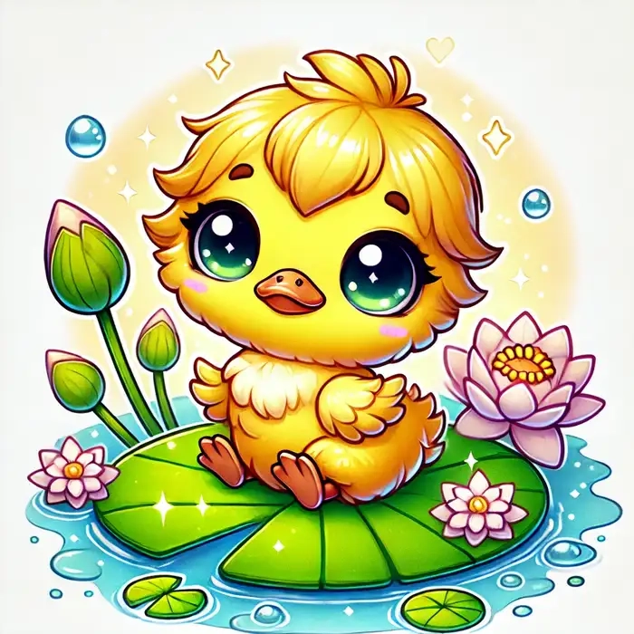 Bộ sưu tập ảnh siêu cưng vịt con chibi