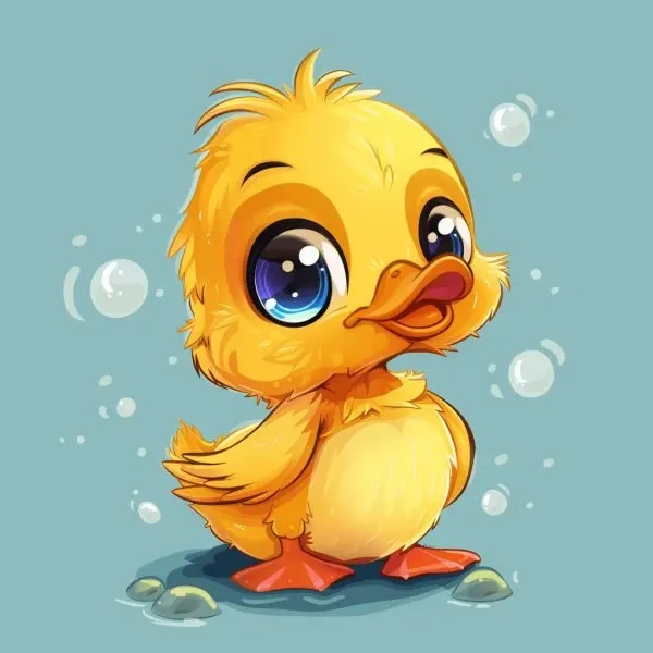 Bộ ảnh cực yêu dành cho bạn ảnh vịt chibi cute