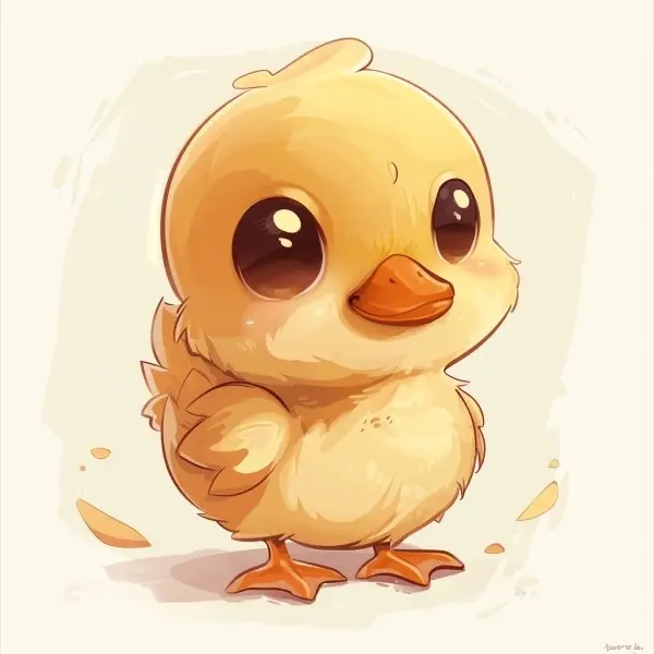 Khám phá ngay mẫu vẽ vịt chibi dễ thương
