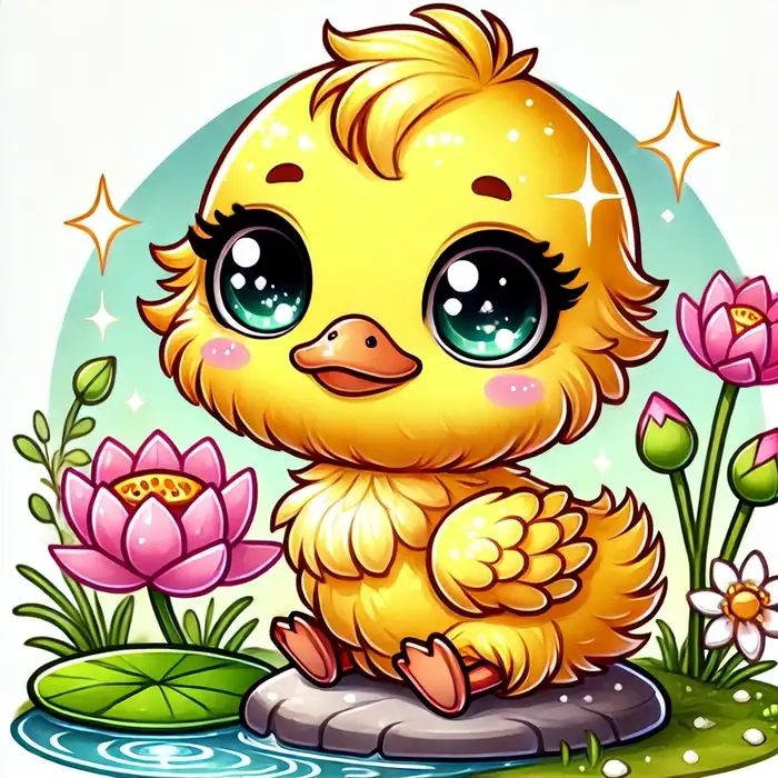 Hình ảnh cực yêu dành cho bạn chibi vịt