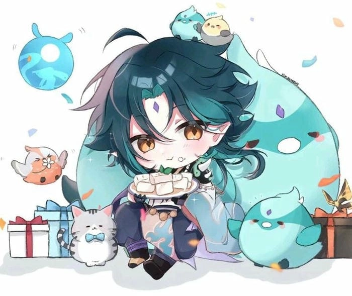 Bộ sticker cực yêu sticker xiao chibi