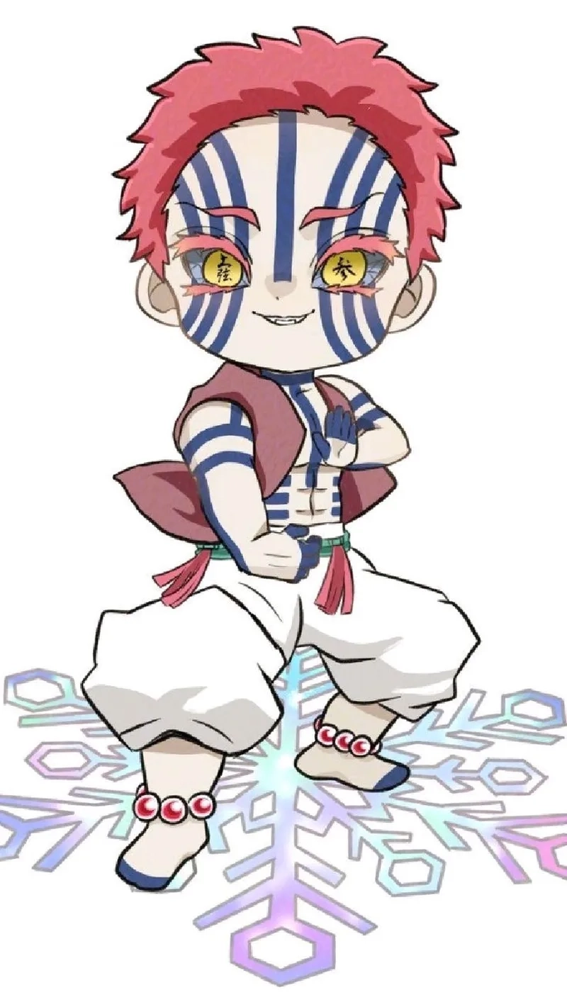 Bộ đôi bá đạo Akaza Douma chibi