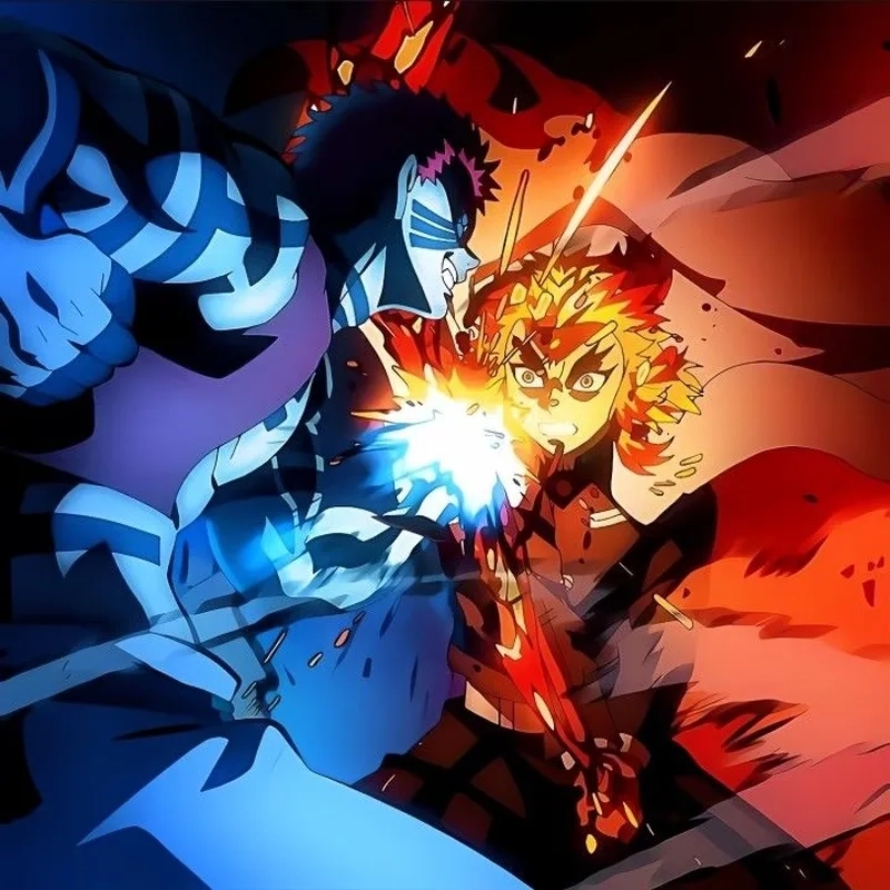 Loạt khoảnh khắc cháy màn hình ảnh Rengoku vs Akaza