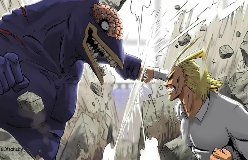 All Might vs Nomu 4K phiên bản hình ảnh sắc nét
