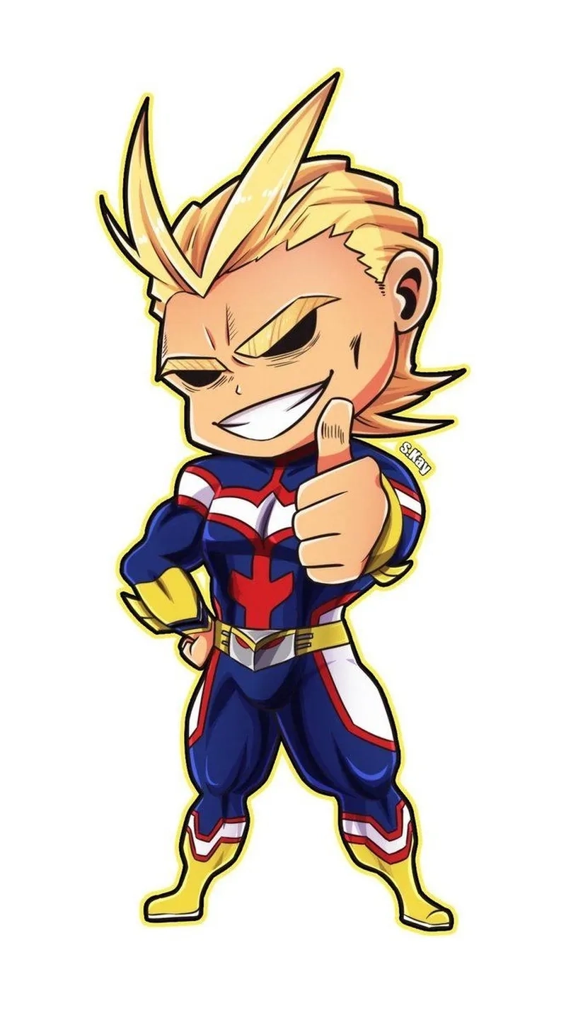 All Might chibi PNG hình ảnh chất lượng cao