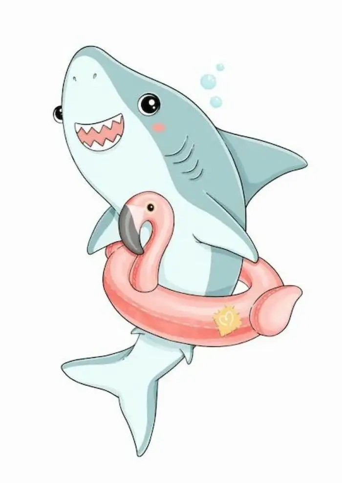 Ảnh cá mập chibi cute hút trọn mọi ánh nhìn