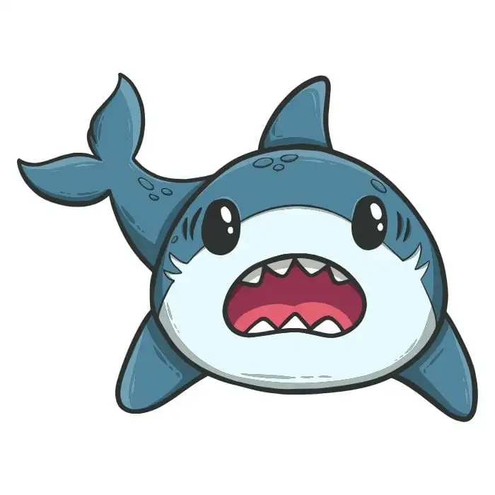 Hình nền cá mập cute chibi cực kỳ độc đáo