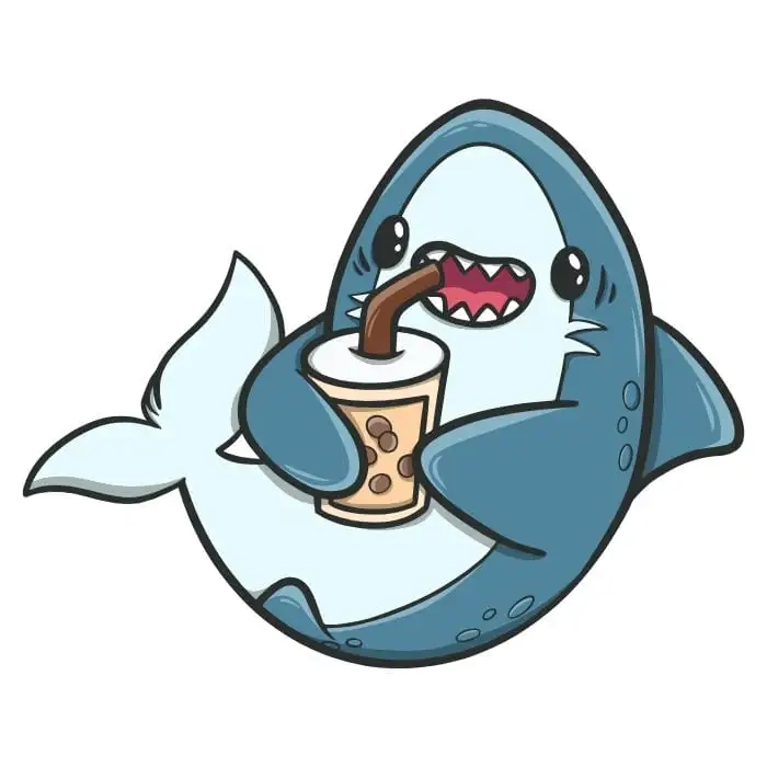 Vẽ con cá mập chibi đơn giản cho bé