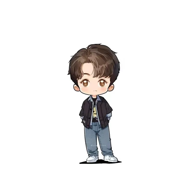 Anime chibi nam ngầu với biểu cảm sắc sảo