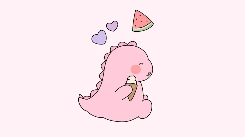 Nền khủng long cute mang đến không khí vui nhộn đáng yêu