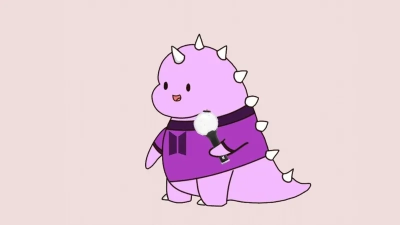 Ảnh nền khủng long cute rực rỡ như xứ sở cổ tích
