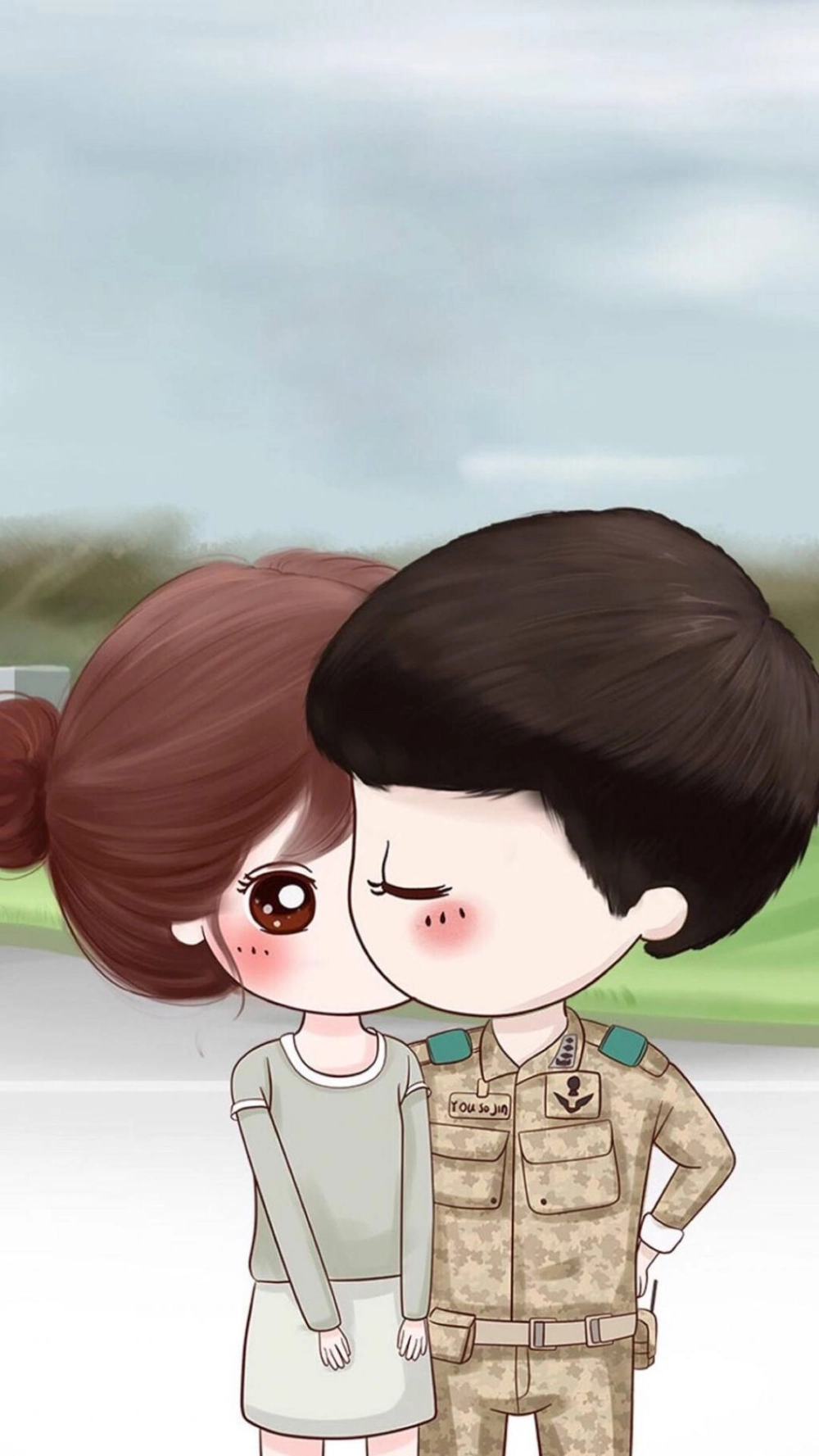 Hình ảnh chibi đôi dễ thương làm ảnh bìa cực đẹp