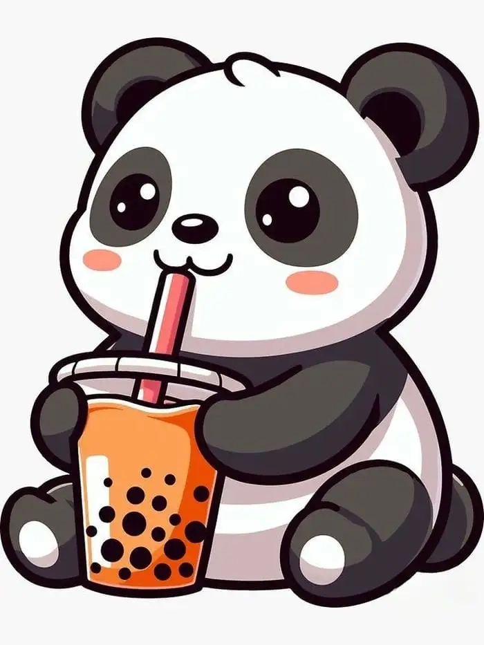 Hình panda chibi đáng yêu trong từng đường nét