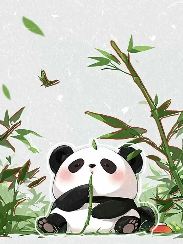 Chibi panda bear đáng yêu đến mức không thể rời mắt