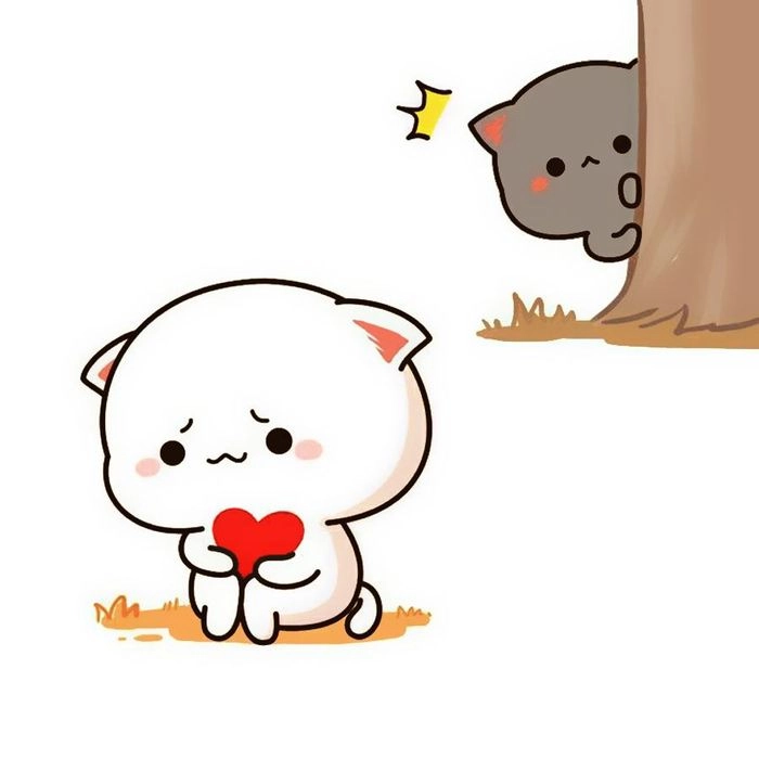 Ảnh avatar mèo chibi cute siêu cấp dễ thương luôn