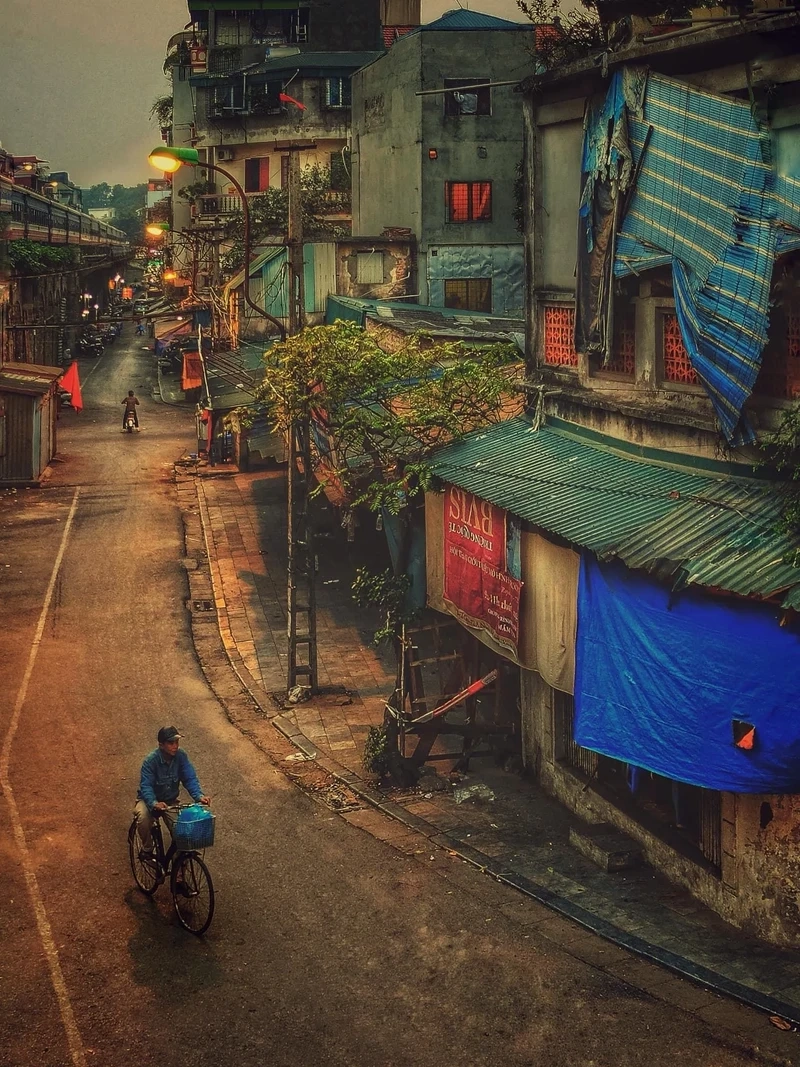 Cuộc sống trôi nhẹ nhàng trong ảnh phong cảnh đường phố đẹp