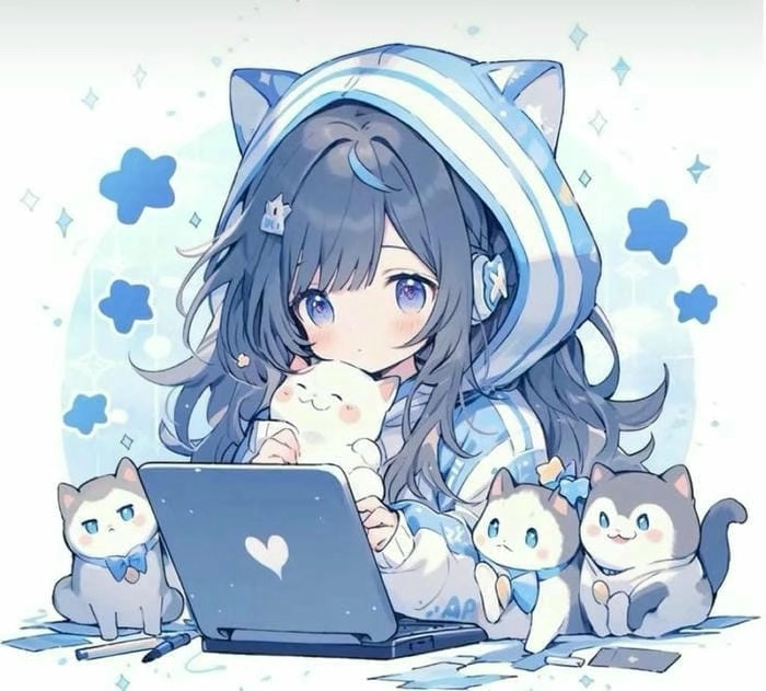 Ảnh chibi đáng yêu với màu sắc ngọt ngào