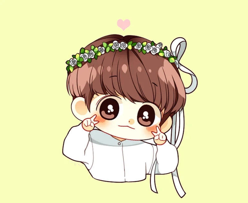 Anime cute chibi nam với biểu cảm sinh động