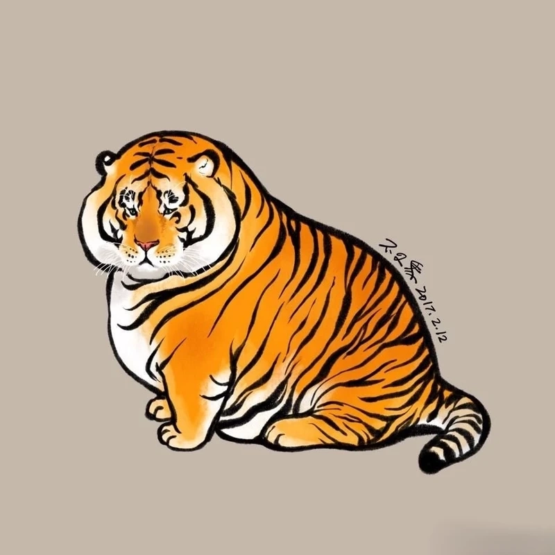Hình nền con cọp cute mang nét tinh nghịch đáng yêu