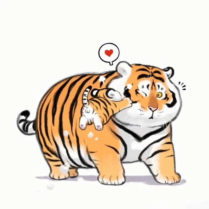 Hình nền cọp cute đáng yêu như thú nhồi bông thật sự