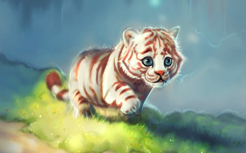 Hình nền điện thoại con hổ cute ngộ nghĩnh và lạ mắt