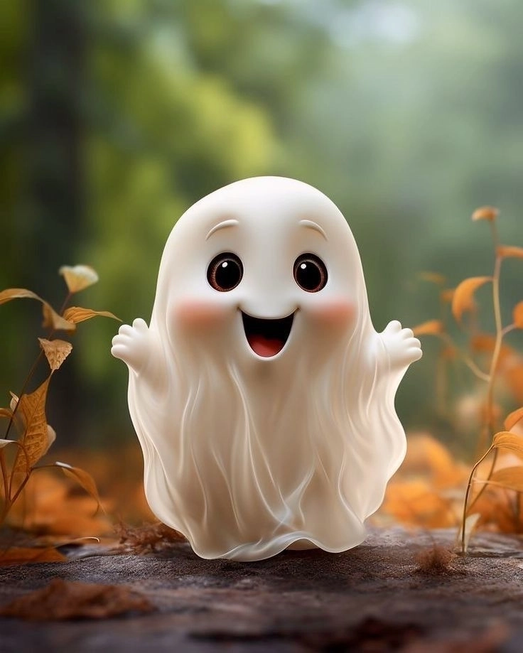 Hình ảnh con ma cute trong đêm Halloween