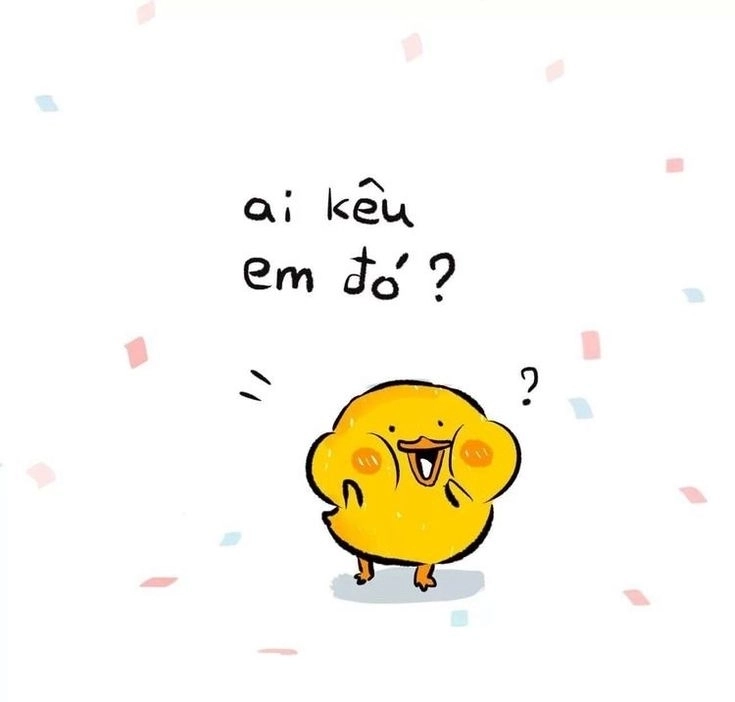 Hình con vịt vàng cute trong sáng đáng yêu