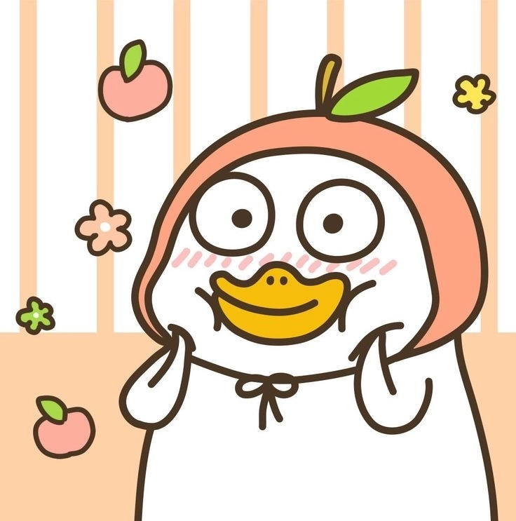 Hình nền con vịt trắng cute đáng yêu