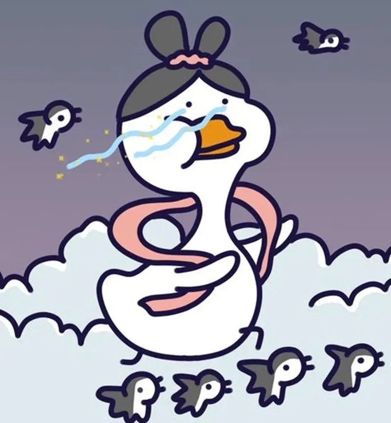 Avatar vịt trắng nhỏ nhắn ngộ nghĩnh cho hội mê thú cưng